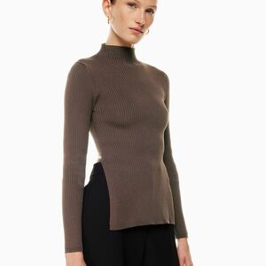 Aritzia sculpt knit tie-back long sleeve